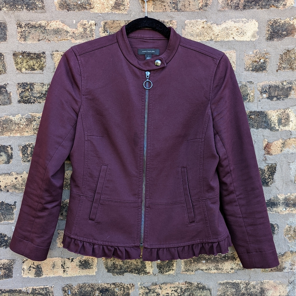 Maroon Moto Blazer